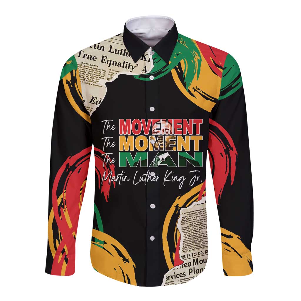Remembering The Legacy Of MLK Long Sleeve Button Shirt LT05 - Wonder Print Shop