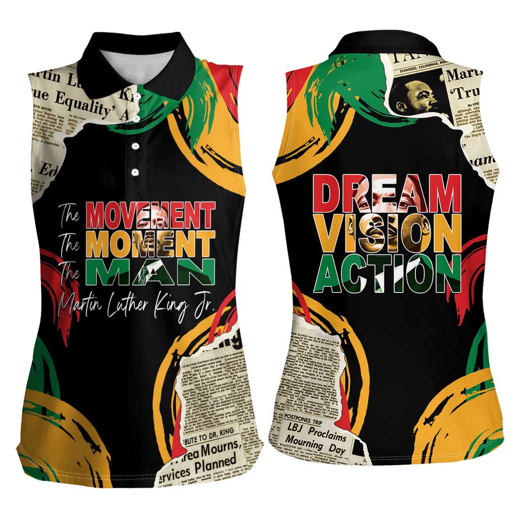 Remembering The Legacy Of MLK Women Sleeveless Polo Shirt LT05 - Wonder Print Shop
