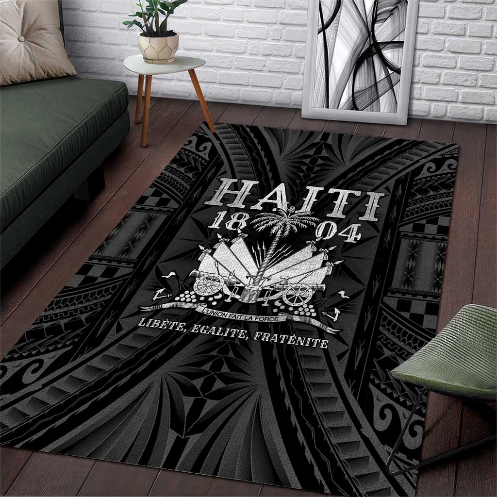 Haiti 1804 Area Rug Polynesian Silver Neg Maron LT05 - Wonder Print Shop