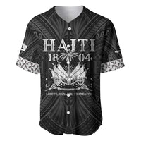 Haiti 1804 Baseball Jersey Polynesian Silver Neg Maron LT05 - Wonder Print Shop