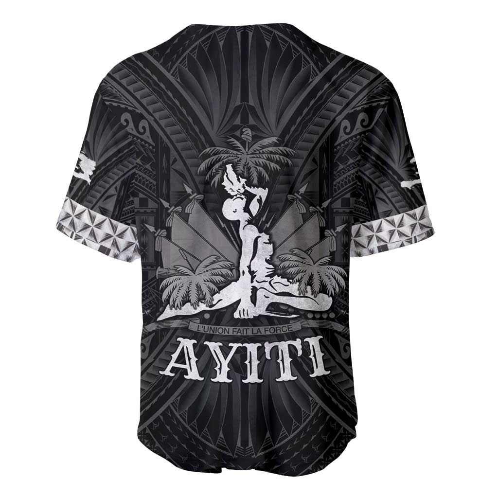 Haiti 1804 Baseball Jersey Polynesian Silver Neg Maron LT05 - Wonder Print Shop