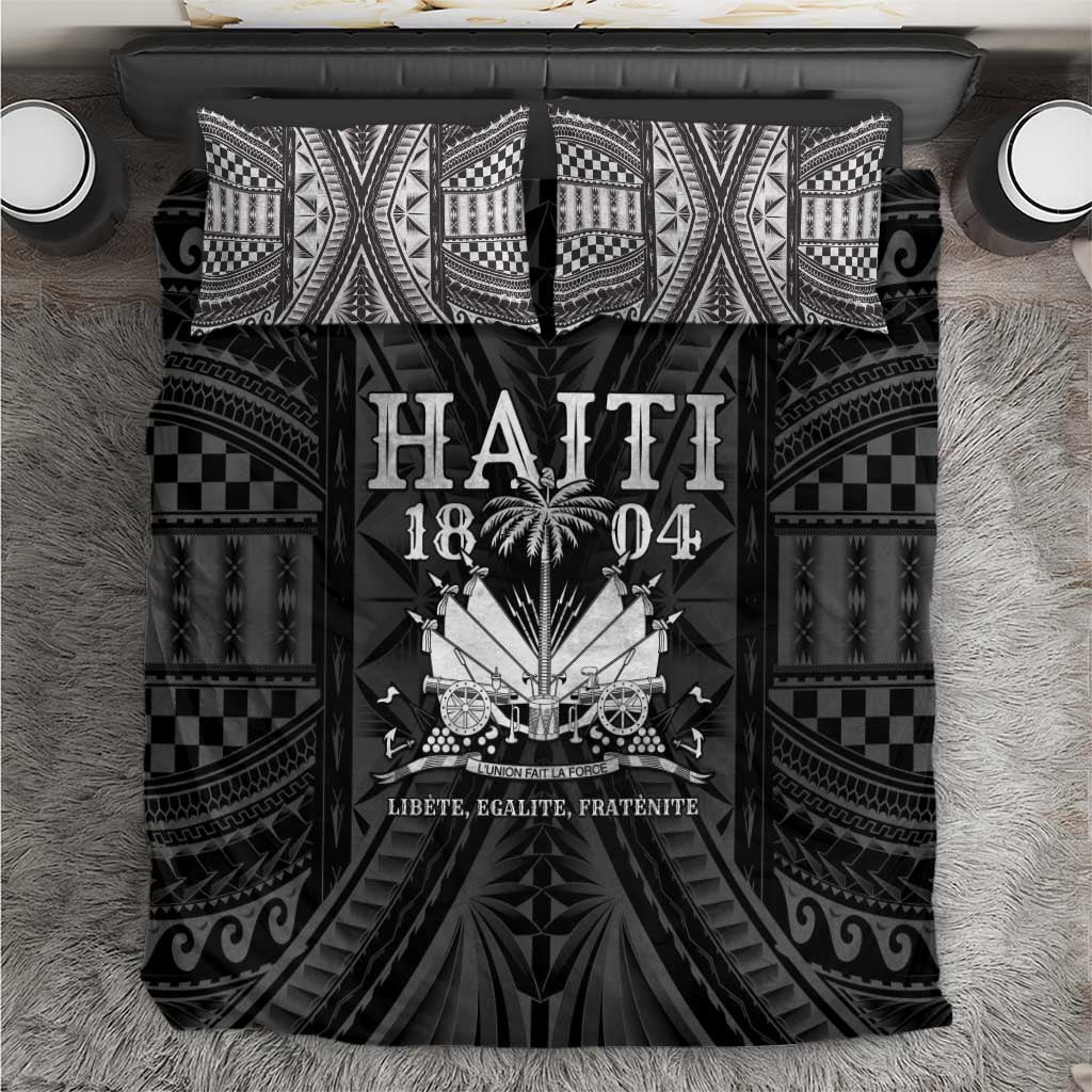 Haiti 1804 Bedding Set Polynesian Silver Neg Maron LT05 - Wonder Print Shop