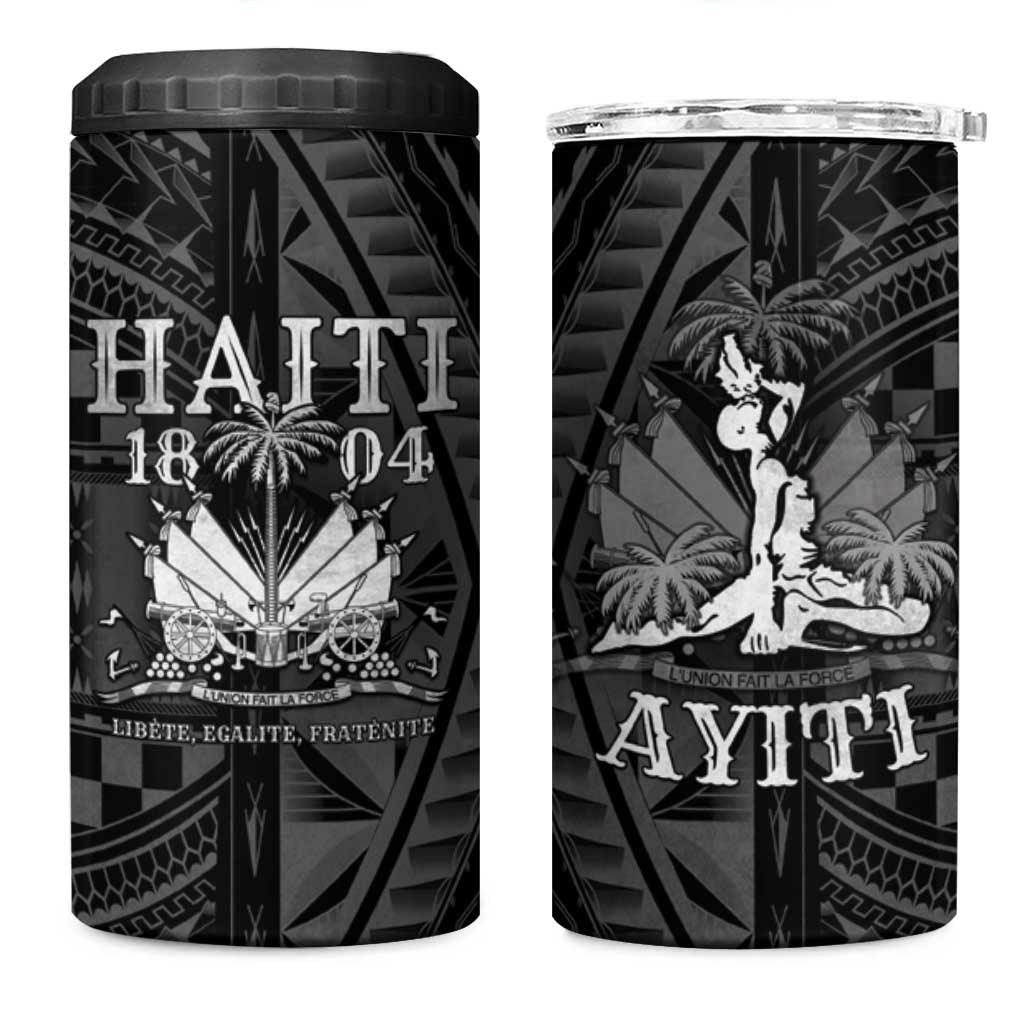 Haiti 1804 4 in 1 Can Cooler Tumbler Polynesian Silver Neg Maron LT05 - Wonder Print Shop