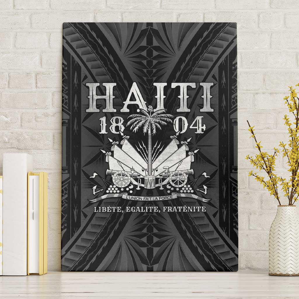 Haiti 1804 Canvas Wall Art Polynesian Silver Neg Maron LT05 - Wonder Print Shop