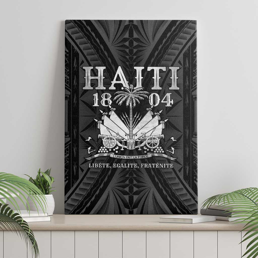 Haiti 1804 Canvas Wall Art Polynesian Silver Neg Maron LT05 - Wonder Print Shop
