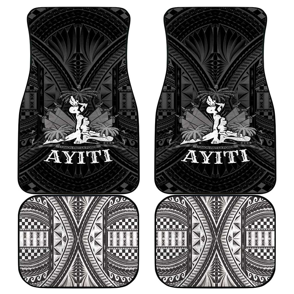 Haiti 1804 Car Mats Polynesian Silver Neg Maron LT05 - Wonder Print Shop