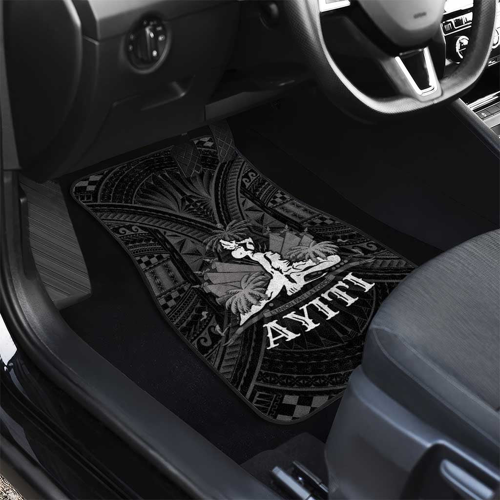 Haiti 1804 Car Mats Polynesian Silver Neg Maron LT05 - Wonder Print Shop