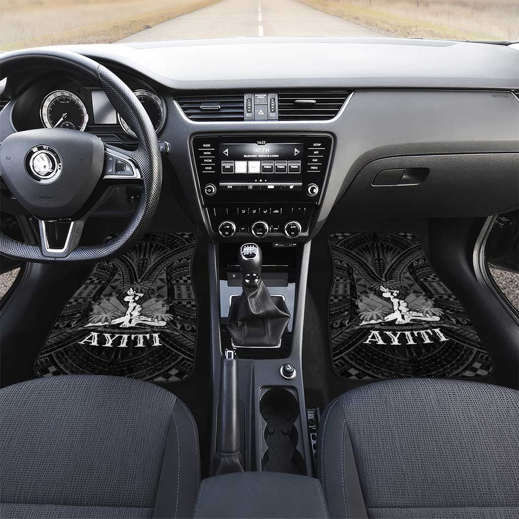 Haiti 1804 Car Mats Polynesian Silver Neg Maron LT05 - Wonder Print Shop