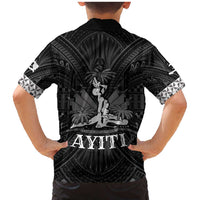 Haiti 1804 Family Matching Mermaid Dress and Hawaiian Shirt Polynesian Silver Neg Maron LT05 - Wonder Print Shop