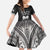 Haiti 1804 Family Matching Off Shoulder Maxi Dress and Hawaiian Shirt Polynesian Silver Neg Maron LT05 - Wonder Print Shop