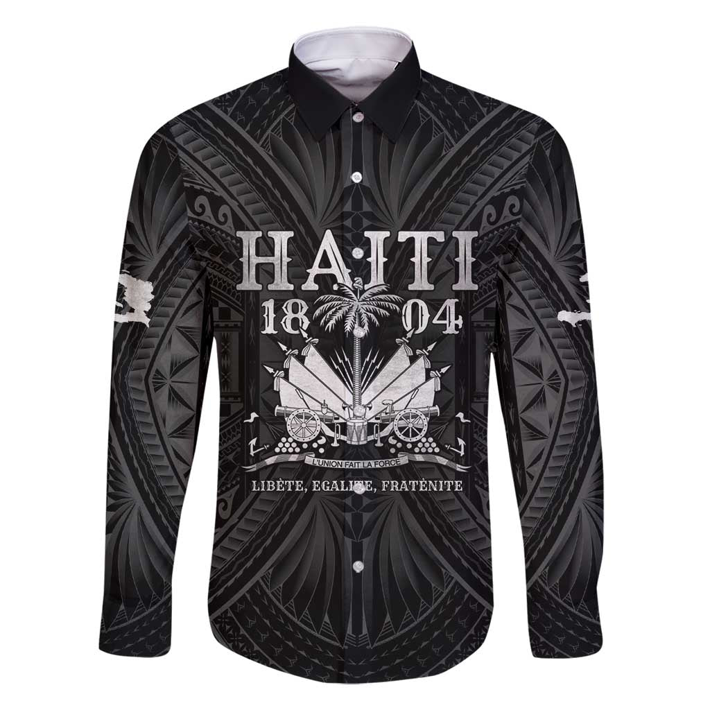 Haiti 1804 Family Matching Off Shoulder Maxi Dress and Hawaiian Shirt Polynesian Silver Neg Maron LT05 - Wonder Print Shop