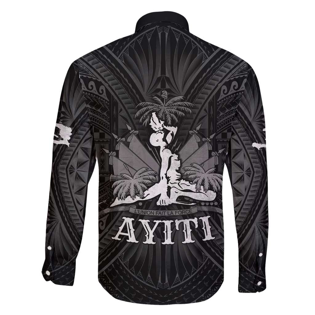 Haiti 1804 Family Matching Off Shoulder Maxi Dress and Hawaiian Shirt Polynesian Silver Neg Maron LT05 - Wonder Print Shop