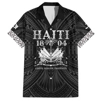 Haiti 1804 Family Matching Short Sleeve Bodycon Dress and Hawaiian Shirt Polynesian Silver Neg Maron LT05 - Wonder Print Shop