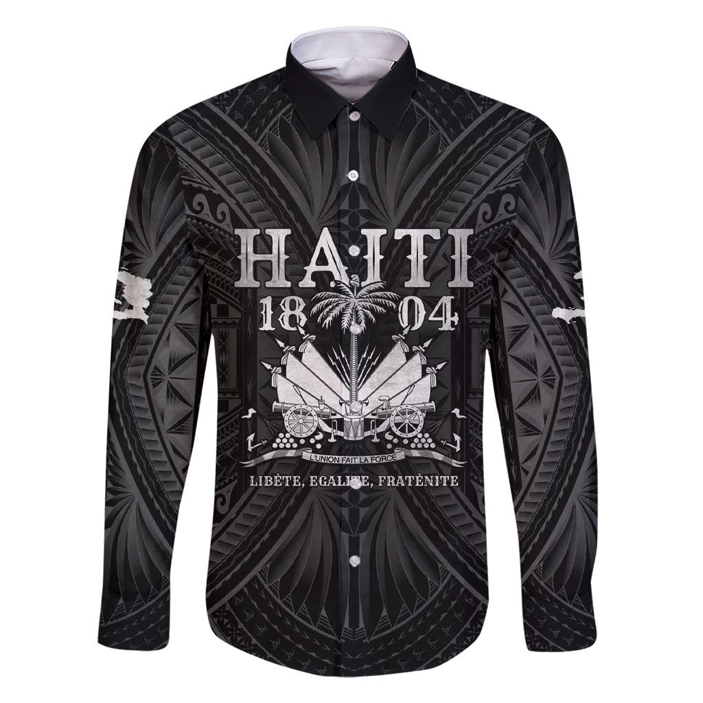 Haiti 1804 Family Matching Short Sleeve Bodycon Dress and Hawaiian Shirt Polynesian Silver Neg Maron LT05 - Wonder Print Shop