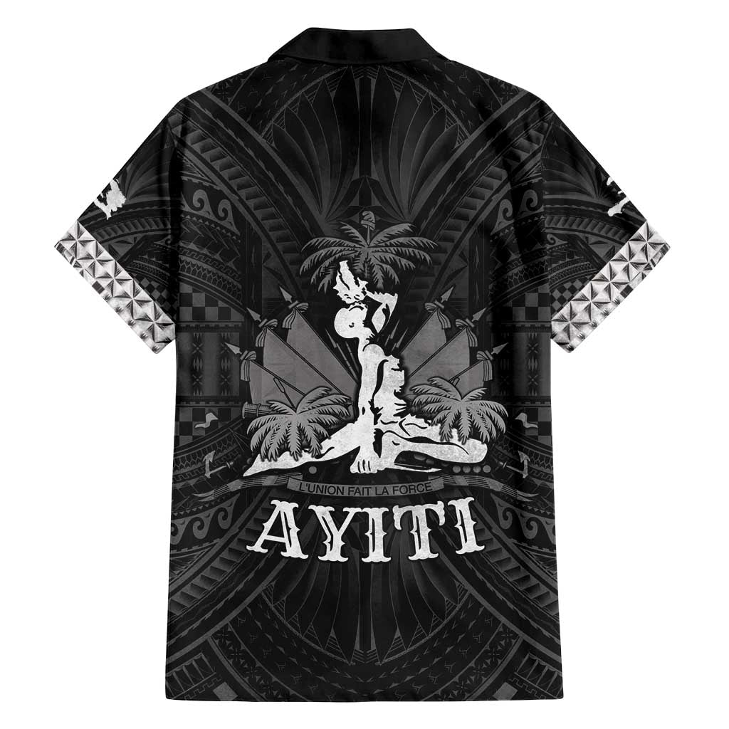 Haiti 1804 Family Matching Tank Maxi Dress and Hawaiian Shirt Polynesian Silver Neg Maron LT05 - Wonder Print Shop