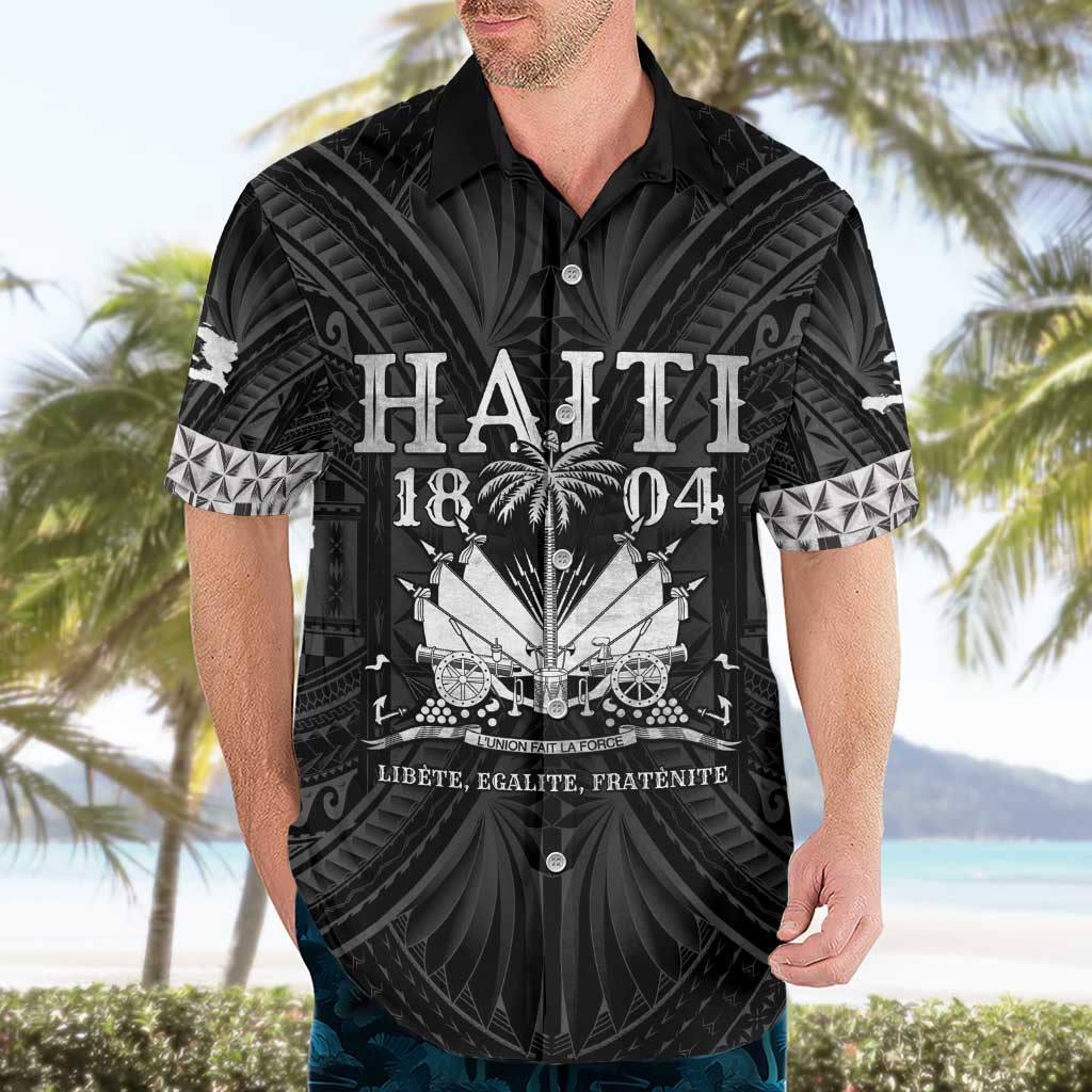 Haiti 1804 Hawaiian Shirt Polynesian Silver Neg Maron LT05 - Wonder Print Shop