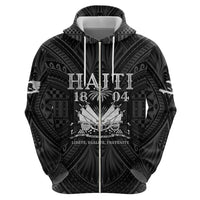 Haiti 1804 Hoodie Polynesian Silver Neg Maron LT05 - Wonder Print Shop