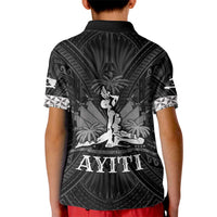 Haiti 1804 Kid Polo Shirt Polynesian Silver Neg Maron LT05 - Wonder Print Shop