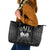 Haiti 1804 Leather Tote Bag Polynesian Silver Neg Maron LT05 - Wonder Print Shop