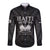 Haiti 1804 Long Sleeve Button Shirt Polynesian Silver Neg Maron LT05 - Wonder Print Shop