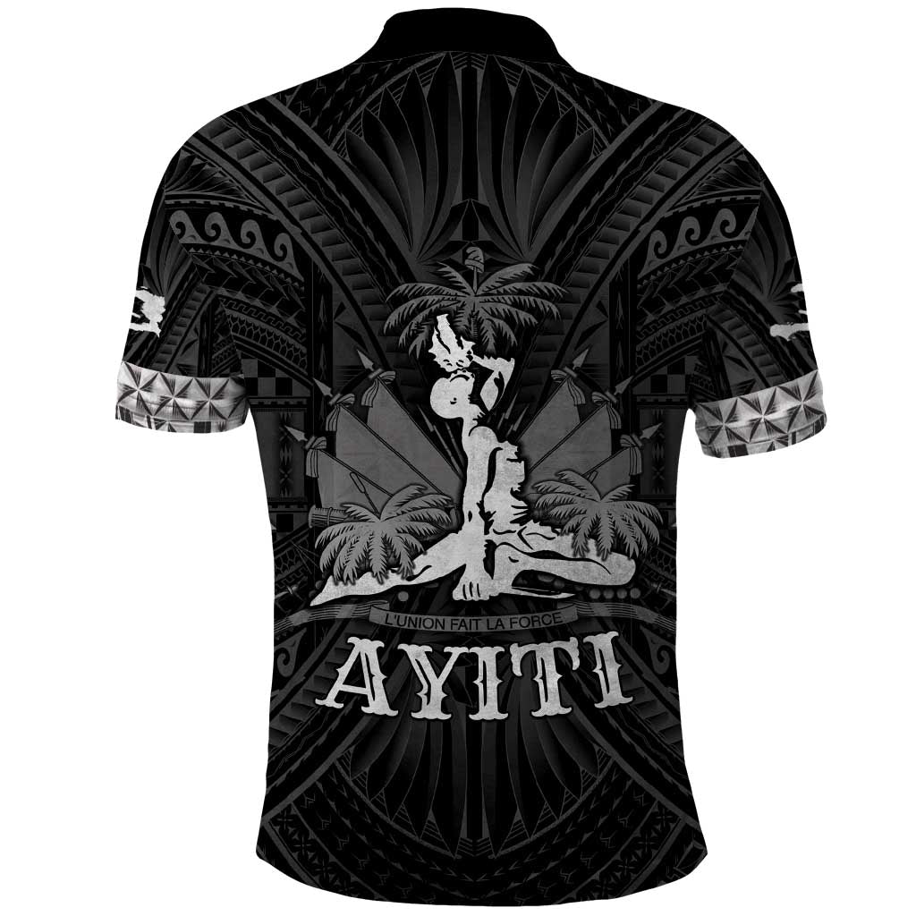 Haiti 1804 Polo Shirt Polynesian Silver Neg Maron LT05 - Wonder Print Shop