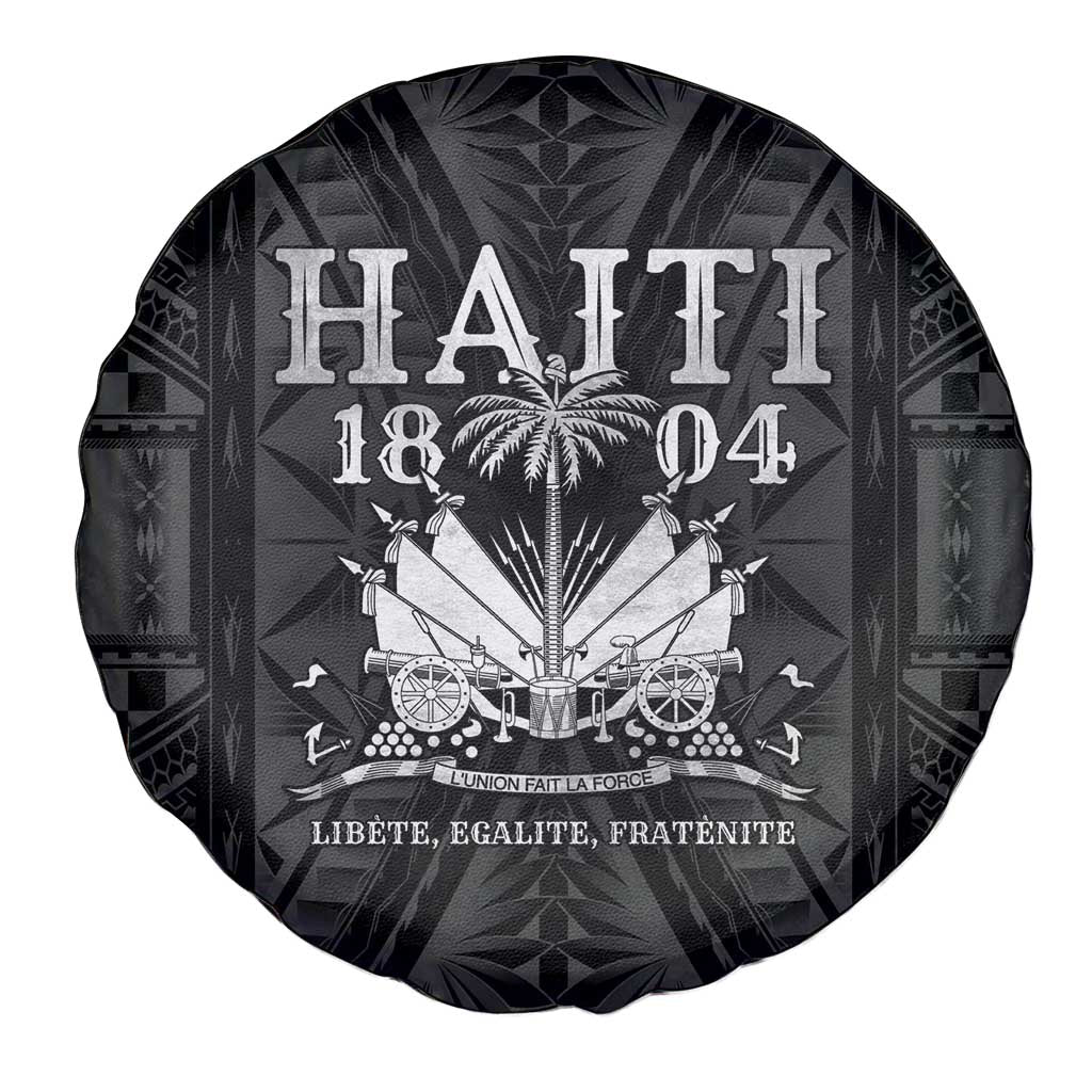 Haiti 1804 Spare Tire Cover Polynesian Silver Neg Maron LT05 - Wonder Print Shop