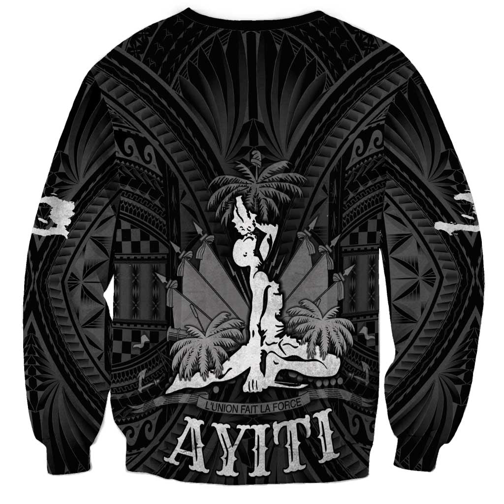 Haiti 1804 Sweatshirt Polynesian Silver Neg Maron LT05 - Wonder Print Shop