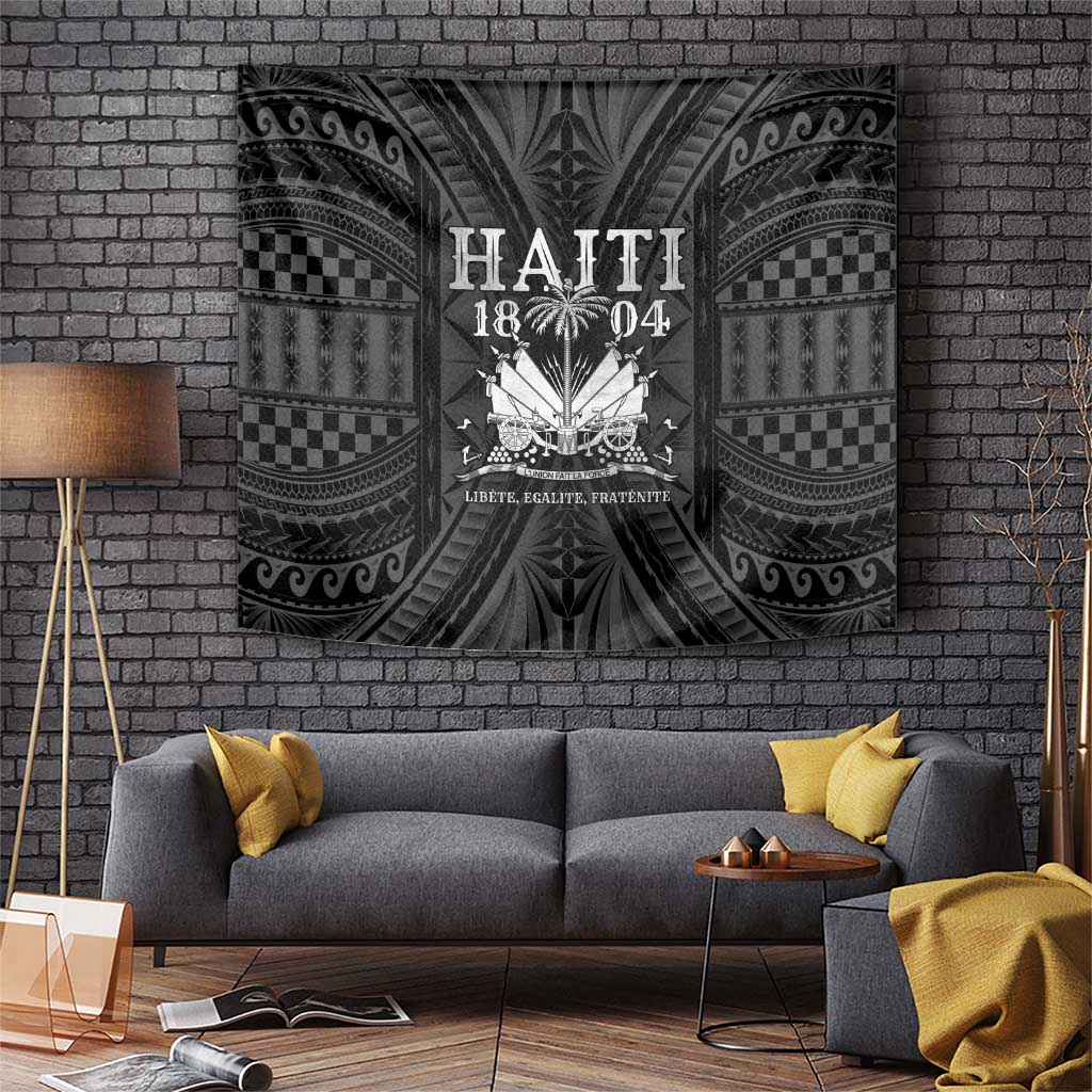 Haiti 1804 Tapestry Polynesian Silver Neg Maron LT05 - Wonder Print Shop