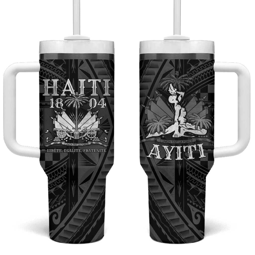 Haiti 1804 Tumbler With Handle Polynesian Silver Neg Maron LT05 - Wonder Print Shop