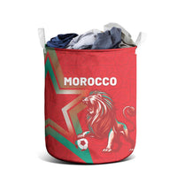 Morocco WC Football 2026 Laundry Basket Go Champions Lion Spirit - Wonder Print Shop