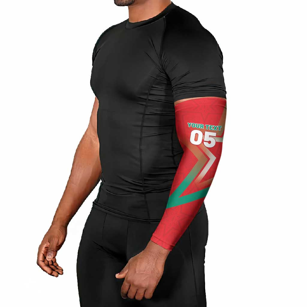 Custom Morocco WC Football 2026 Arm Sleeves Go Champions Lion Spirit - Wonder Print Shop