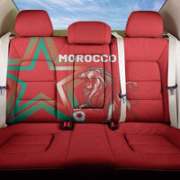 Morocco WC Football 2026 Back Car Seat Cover Go Champions Lion Spirit - Wonder Print Shop