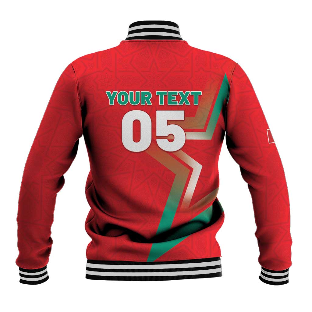 Custom Morocco WC Football 2026 Baseball Jacket Go Champions Lion Spirit - Wonder Print Shop