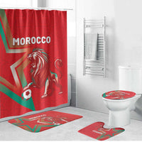 Morocco WC Football 2026 Bathroom Set Go Champions Lion Spirit - Wonder Print Shop