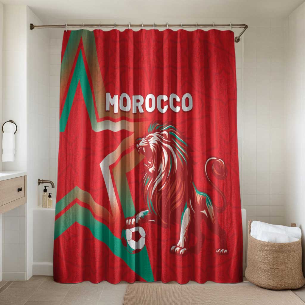 Morocco WC Football 2026 Bathroom Set Go Champions Lion Spirit - Wonder Print Shop