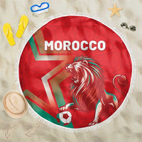 Morocco WC Football 2026 Beach Blanket Go Champions Lion Spirit - Wonder Print Shop