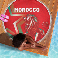 Morocco WC Football 2026 Beach Blanket Go Champions Lion Spirit - Wonder Print Shop