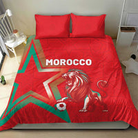 Morocco WC Football 2026 Bedding Set Go Champions Lion Spirit - Wonder Print Shop