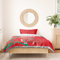 Morocco WC Football 2026 Bedding Set Go Champions Lion Spirit - Wonder Print Shop
