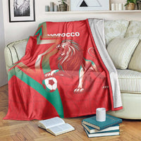 Morocco WC Football 2026 Blanket Go Champions Lion Spirit - Wonder Print Shop