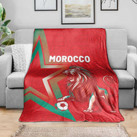 Morocco WC Football 2026 Blanket Go Champions Lion Spirit - Wonder Print Shop