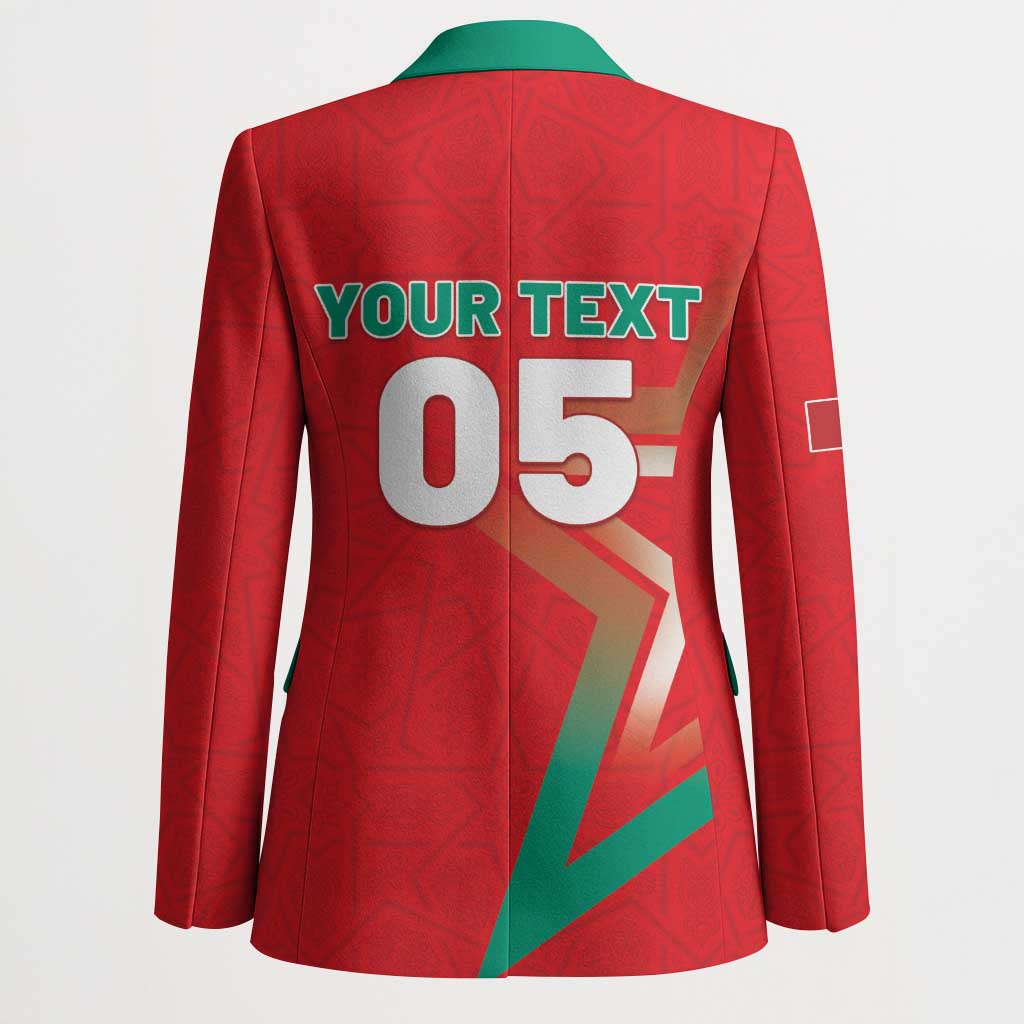 Custom Morocco WC Football 2026 Blazer Go Champions Lion Spirit - Wonder Print Shop