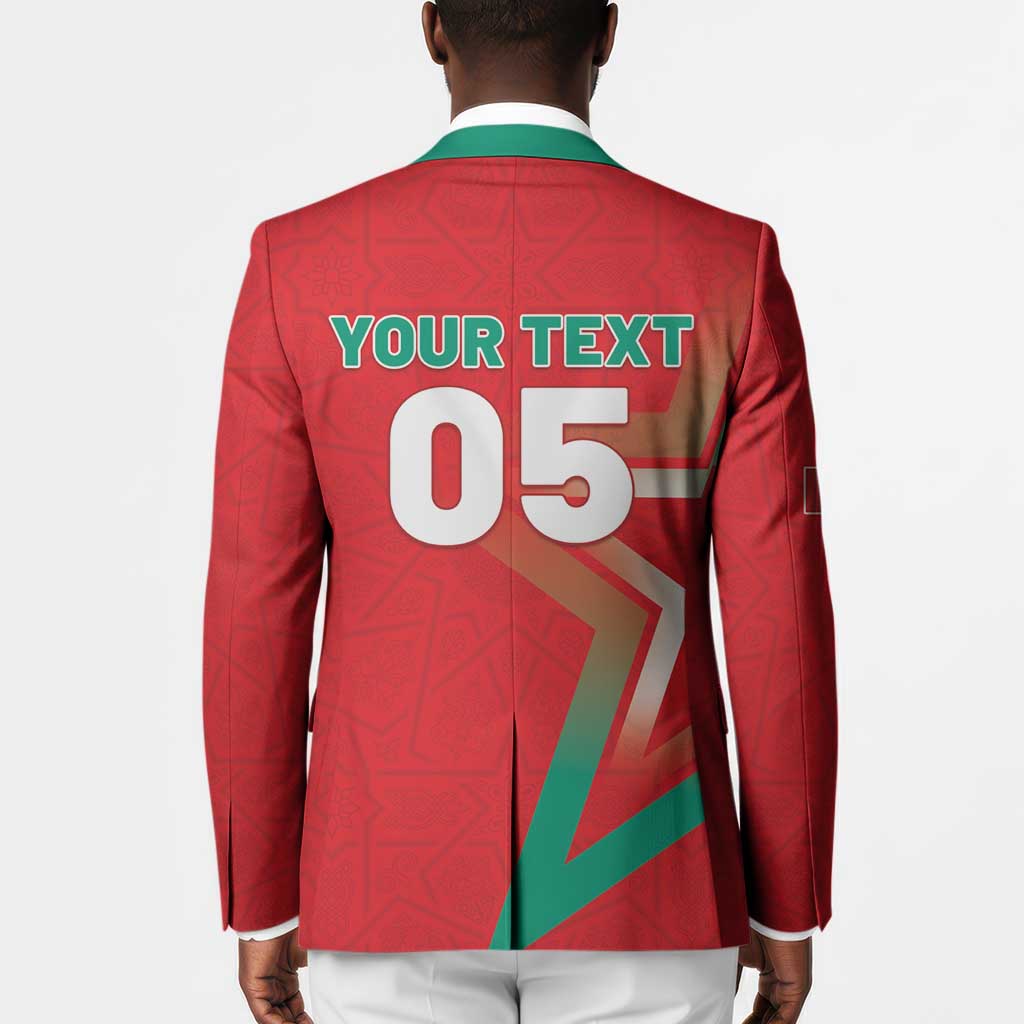 Custom Morocco WC Football 2026 Blazer Go Champions Lion Spirit - Wonder Print Shop
