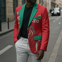 Custom Morocco WC Football 2026 Blazer Go Champions Lion Spirit - Wonder Print Shop