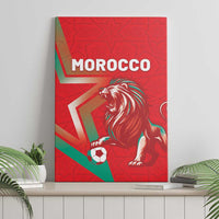 Morocco WC Football 2026 Canvas Wall Art Go Champions Lion Spirit - Wonder Print Shop