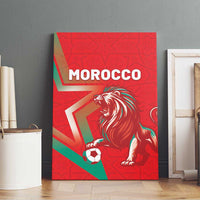 Morocco WC Football 2026 Canvas Wall Art Go Champions Lion Spirit - Wonder Print Shop