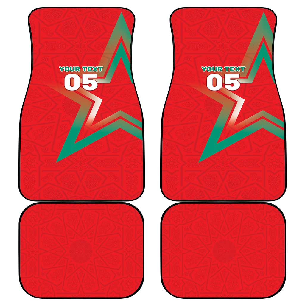 Custom Morocco WC Football 2026 Car Mats Go Champions Lion Spirit - Wonder Print Shop