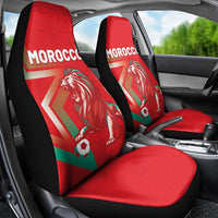 Morocco WC Football 2026 Car Seat Cover Go Champions Lion Spirit - Wonder Print Shop