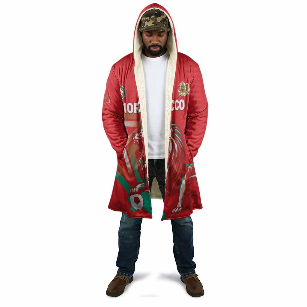 Custom Morocco WC Football 2026 Cloak Go Champions Lion Spirit - Wonder Print Shop