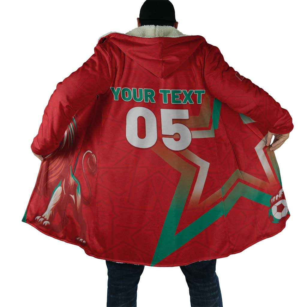 Custom Morocco WC Football 2026 Cloak Go Champions Lion Spirit - Wonder Print Shop